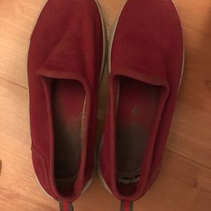 Red comfy shoes